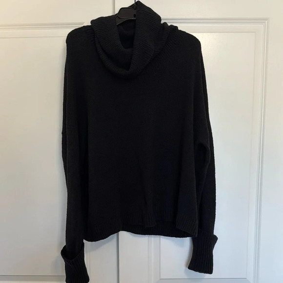 Treasure & Bond Black Turtleneck Sweater Cotton Blend Size Large Cuffed Sleeve - Picture 10 of 10